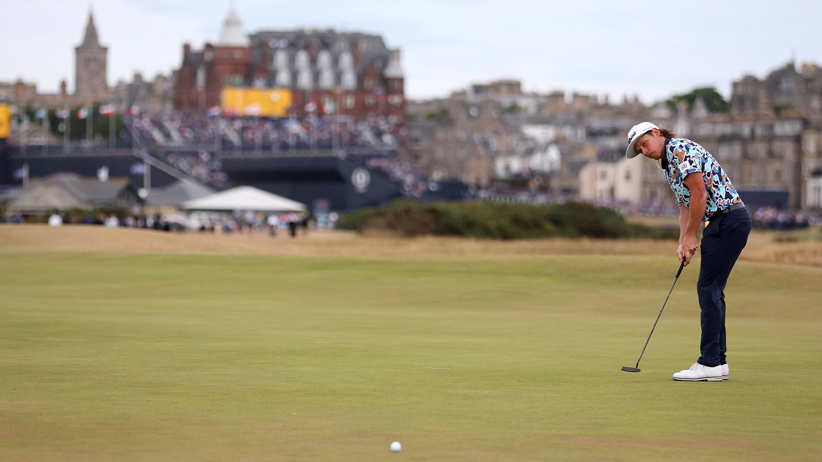 Cameron Smith of Australia putts on the 16th green during Day Three of The 150th Open at St Andrews Old Course on July 16, 2022 in St Andrews, Scotland. (Photo by Warren Little/Getty Images)