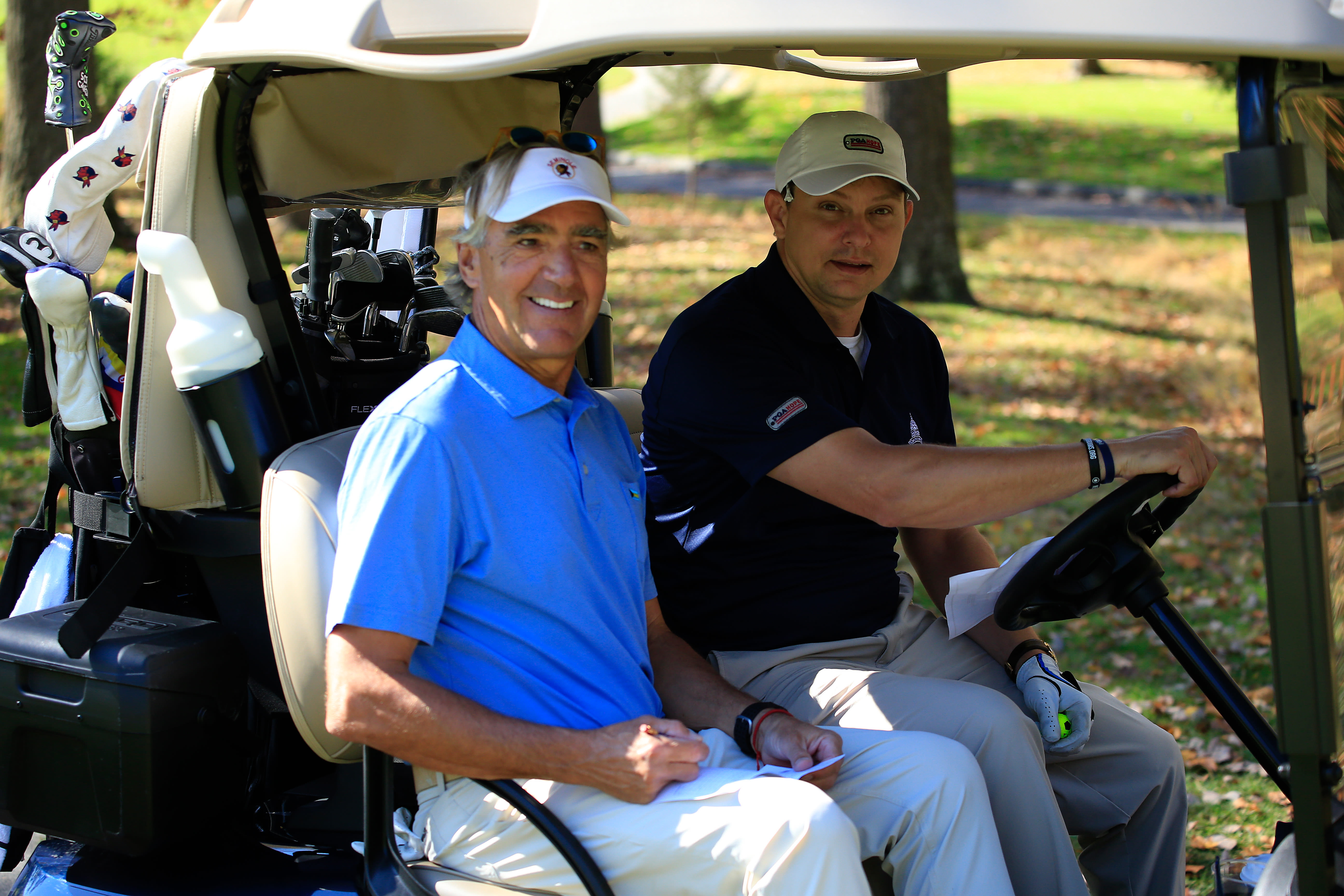 PGA of America CEO, Seth Waugh and Matt Underwood during the PGA National Day of HOPE Golf Outing for PGA HOPE National Golf & Wellness Week at Congressional Country Club, Bethesda, Maryland on October 28, 2019.
