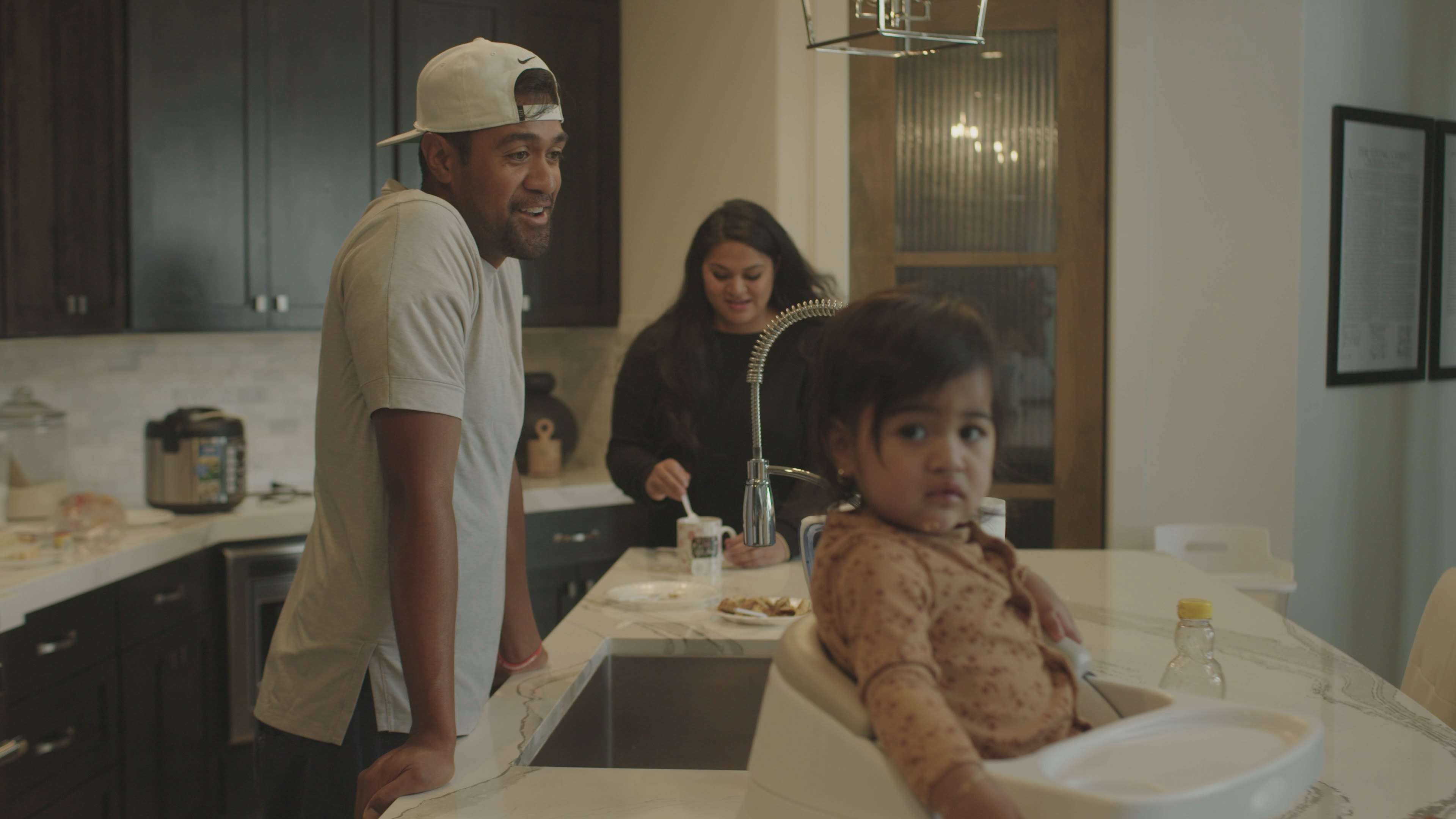 Tony Finau's life off the course is centered around his five kids, wife and family. (Netflix)