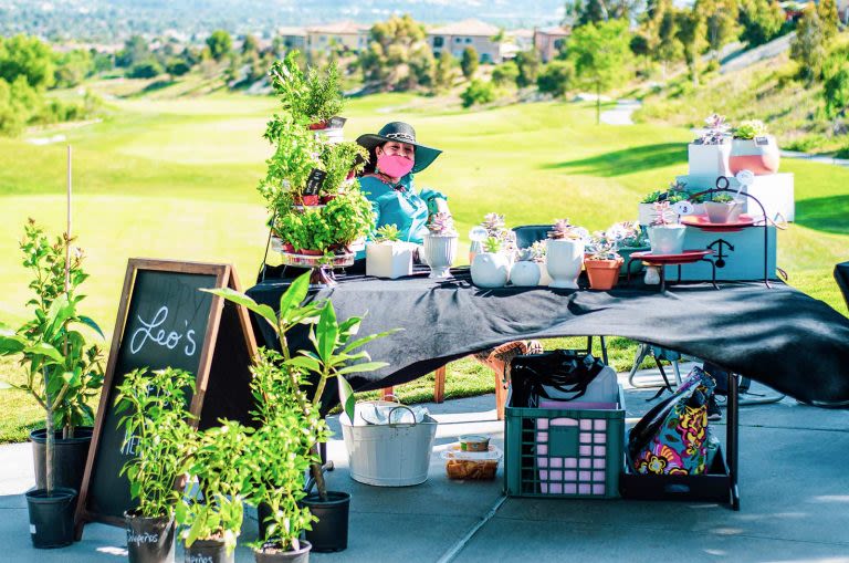 A vendor at the Arrowood community fair.