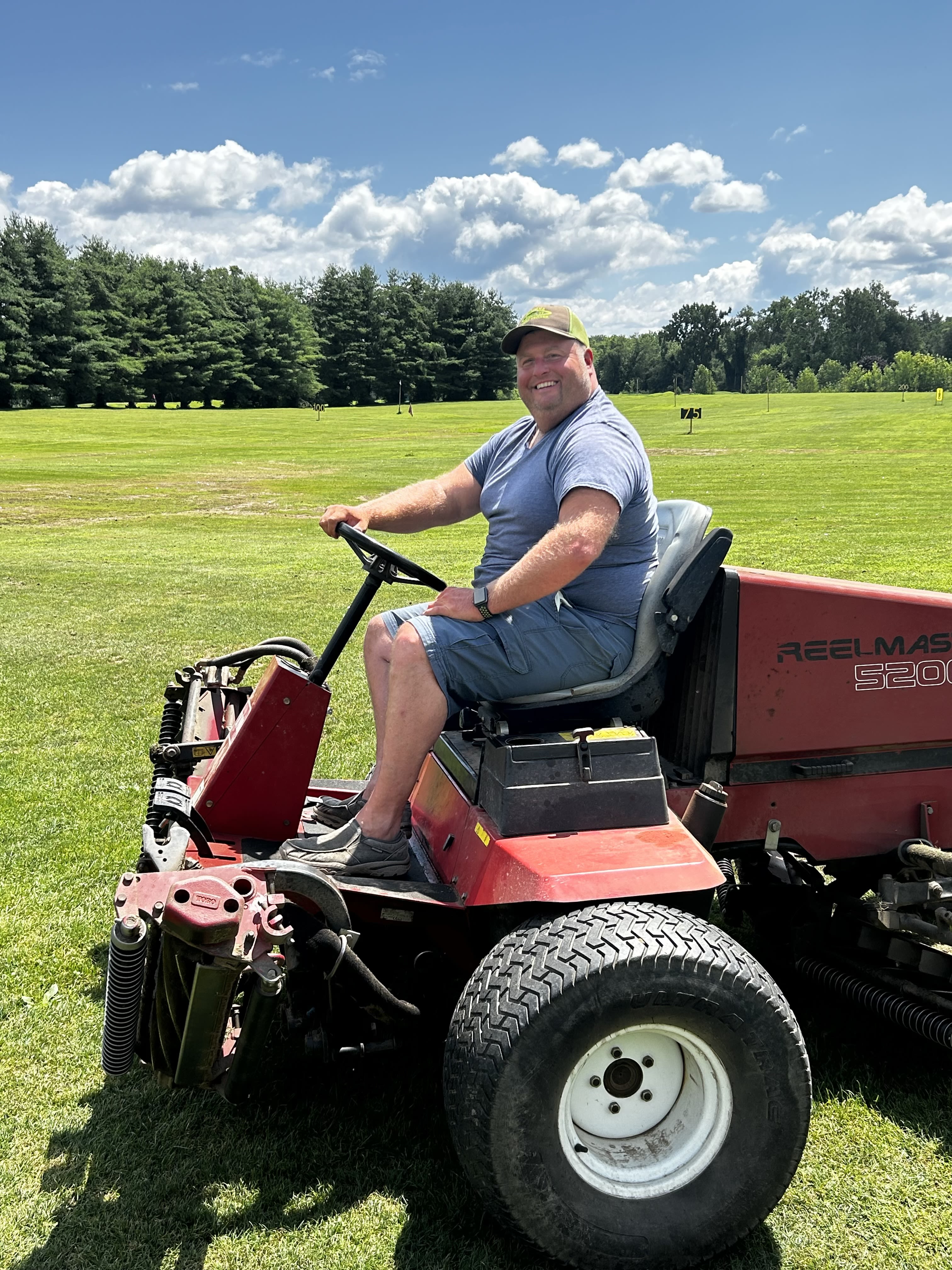 John Durcan Jr. mows the Alapaha range.