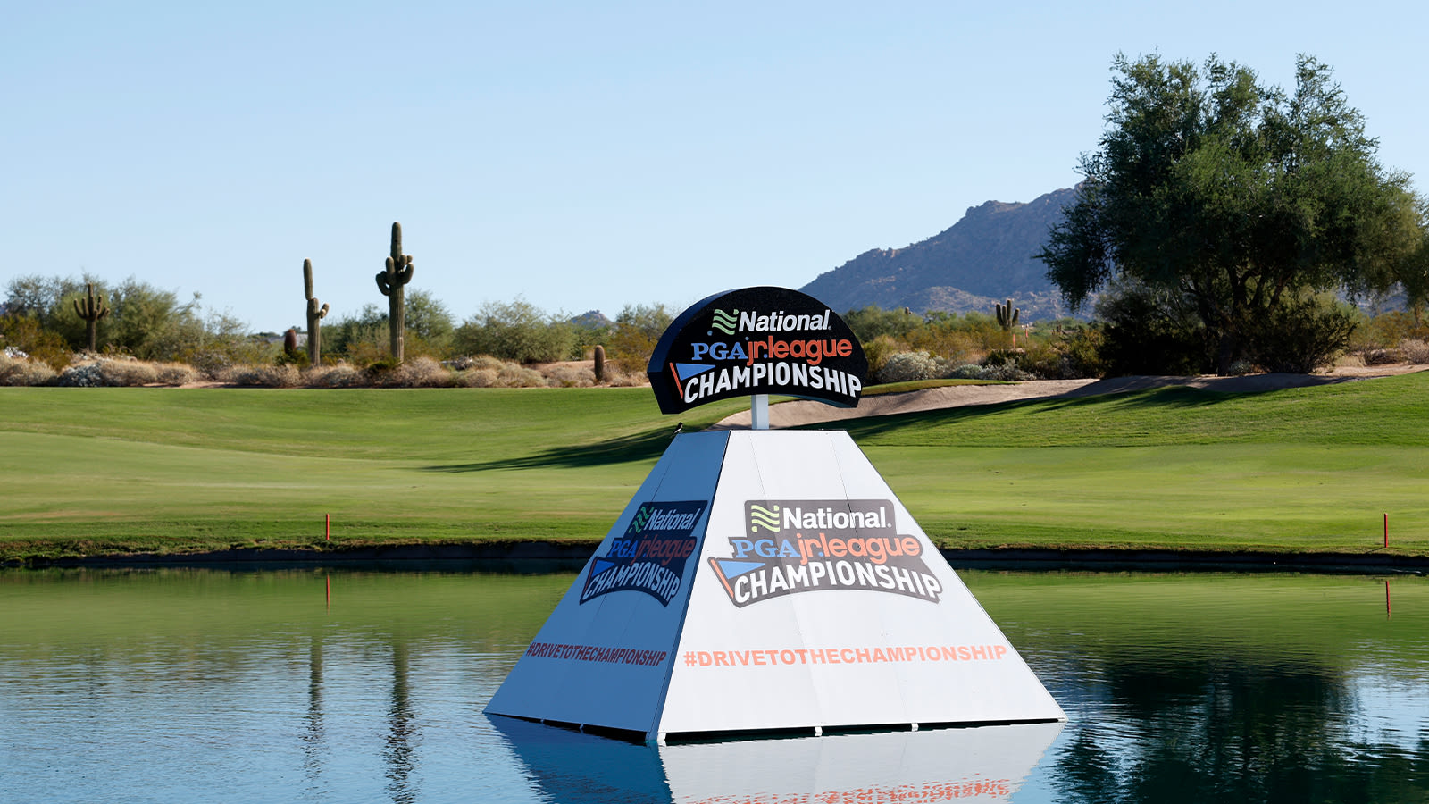 A detail view of signage during a practice round of the 2022 National Car Rental PGA Jr. League Championship at Grayhawk Golf Club on October 5, 2022 in Scottsdale, Arizona. (Photo by Chris Coduto/PGA of America)