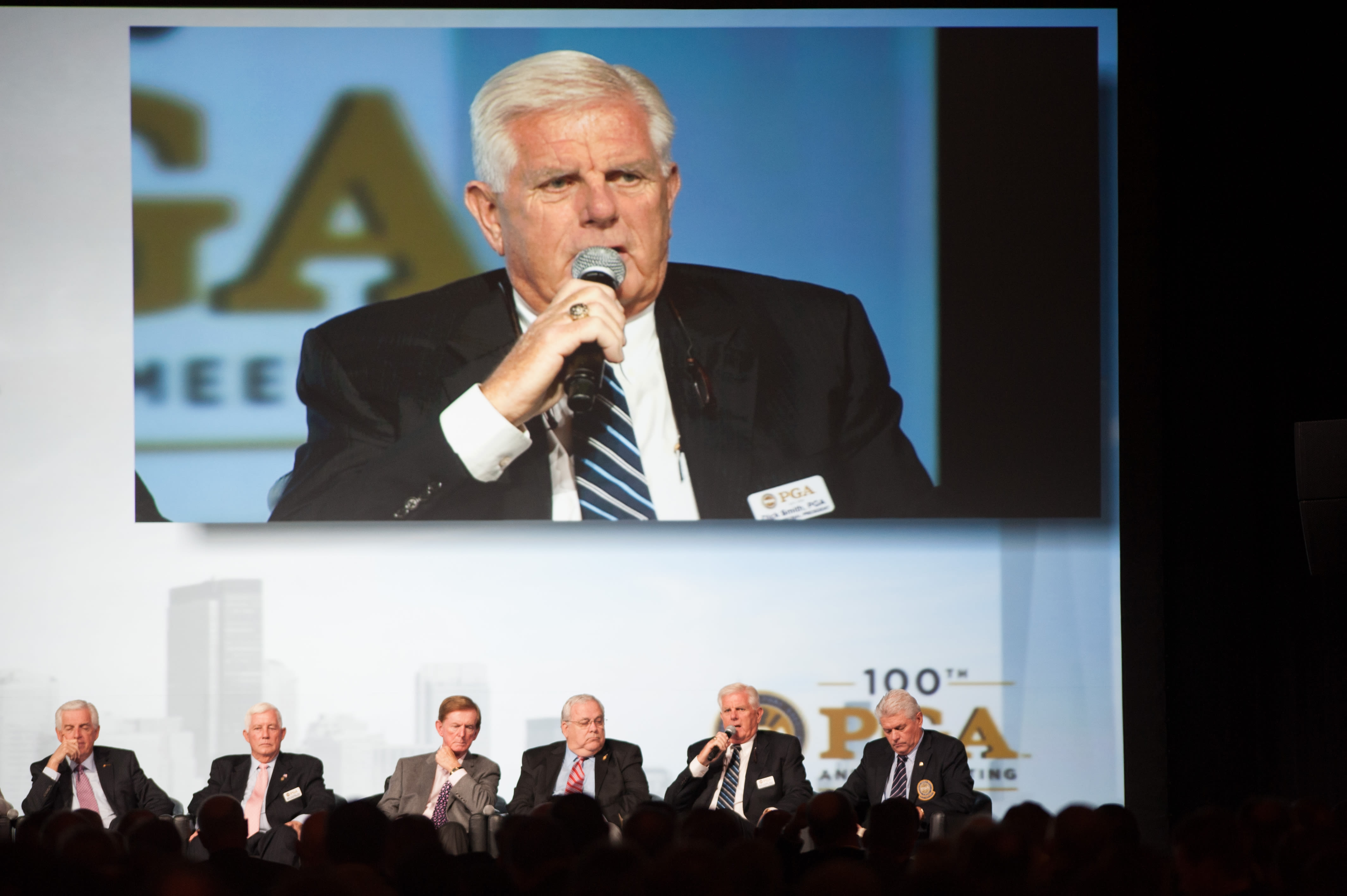 Smith alongside fellow PGA Past Presidents at the 100th PGA Annual Meeting in New York City.
