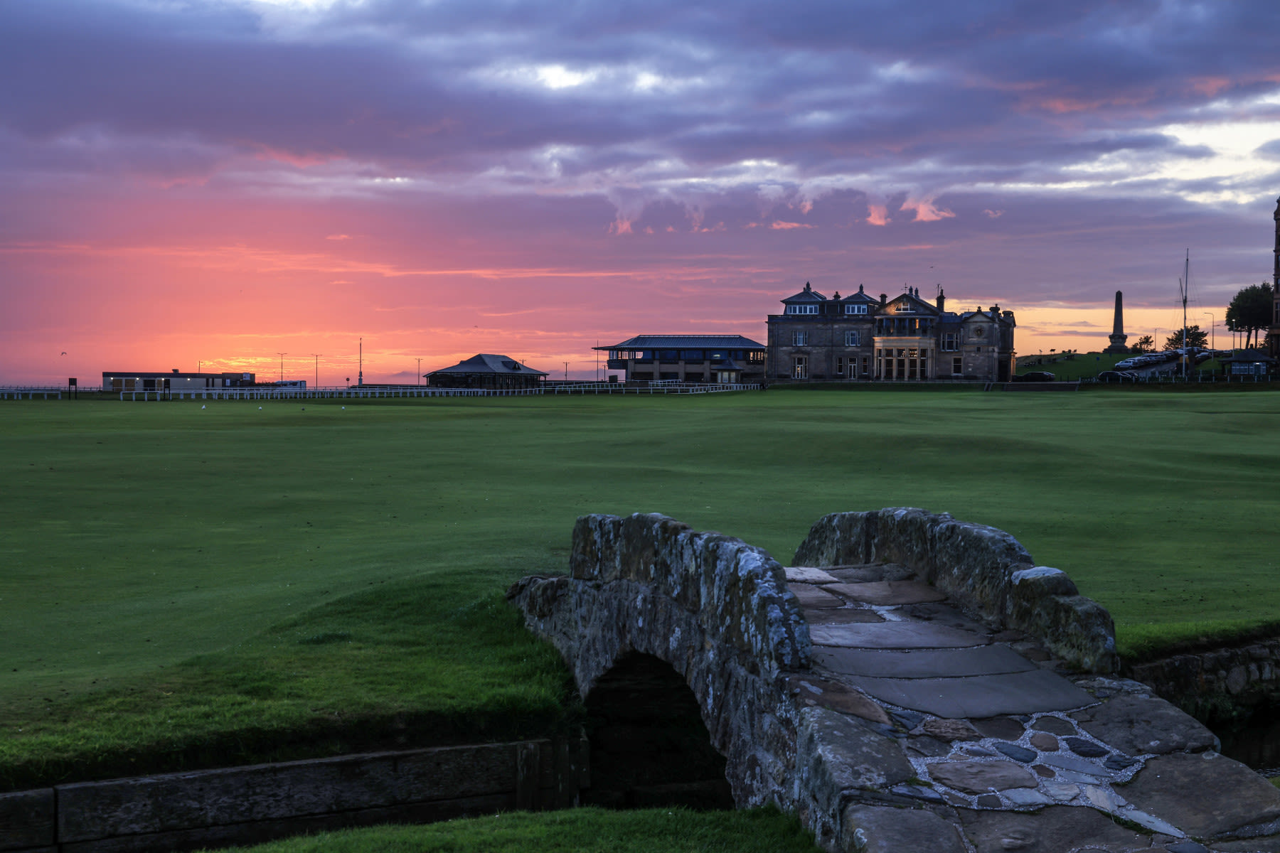 The Swilican Bridge on No. 18 at the Old Course.