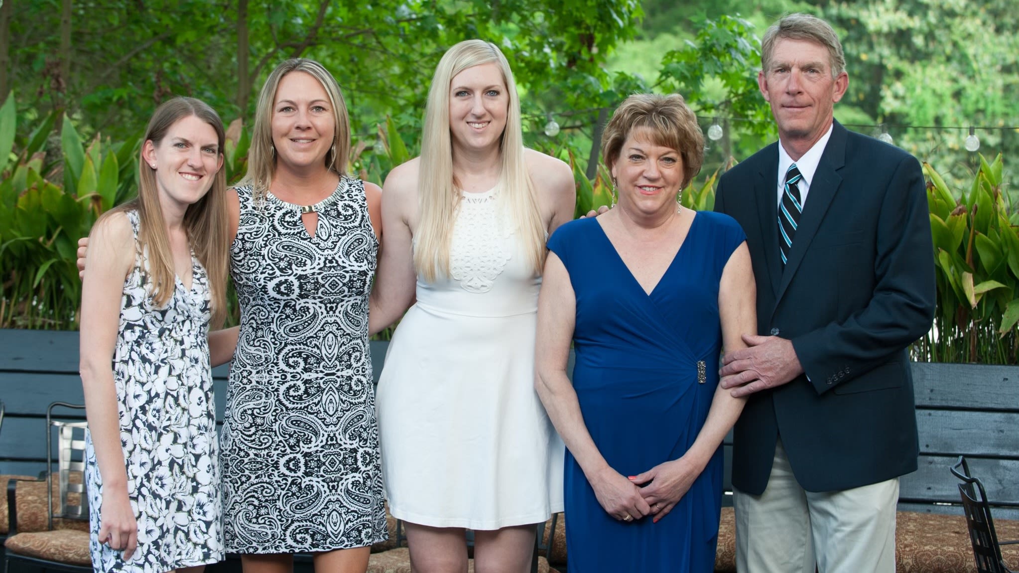 (L-R): Andrea, Ashley, Alicia, Judy and Dave Grier.