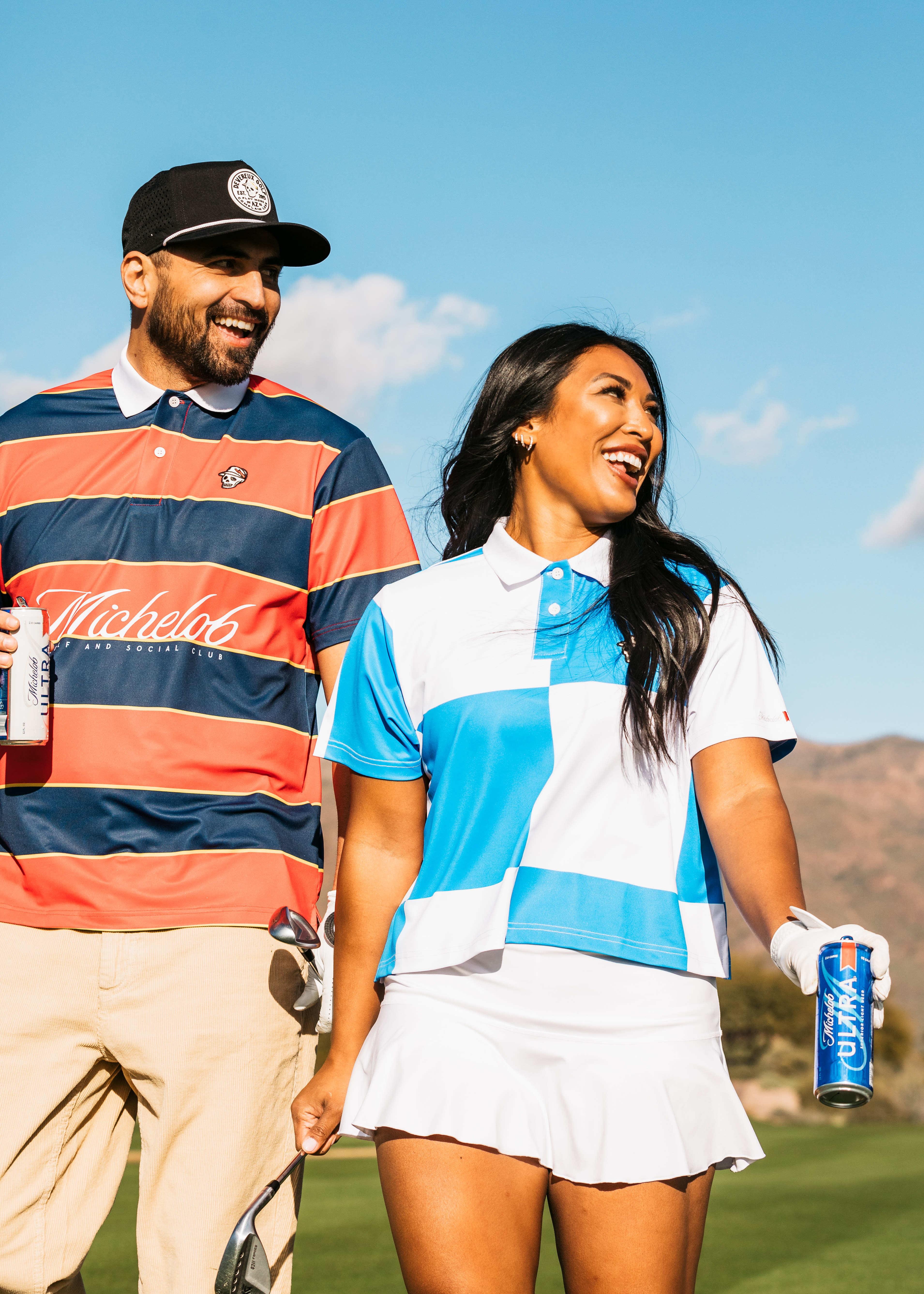 The Classic Michelob Polo and ULTRA Blue Check Women's Polo.