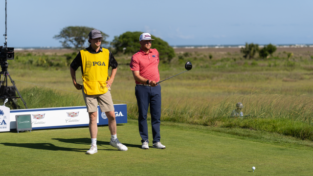 PGA Professional, Pete Ballo on the ninth hole during the first round of the 2021 PGA Championship held at the Ocean Course on May 20, 2021 in Kiawah Island, South Carolina. (Photo by Darren Carroll/PGA of America)