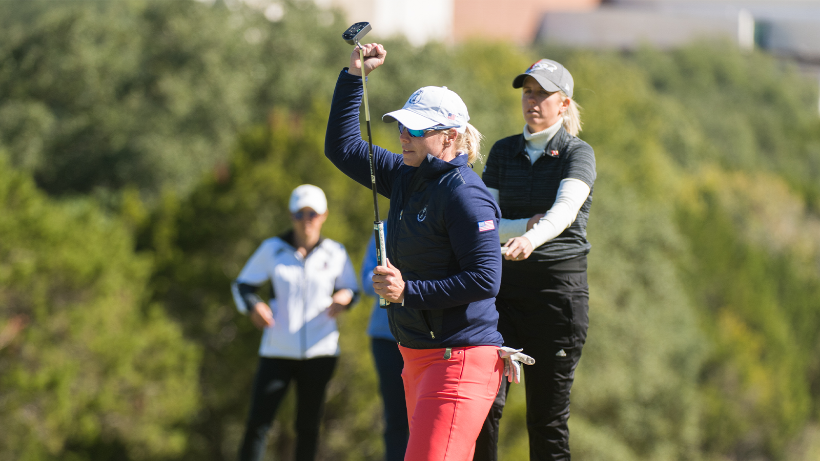 Alison Curdt of the United States reacts to her putt on the eighth hole during the final round for the 2019 Women's PGA Cup held at the Omni Barton Creek Resort & Spa on October 26, 2019 in Austin, Texas. (Photo by Hailey Garrett/PGA of America)