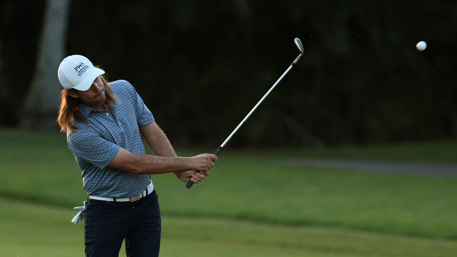 Aaron Baddeley of Australia plays his shot during the Sony Open in Hawaii at Waialae Country Club on January 13, 2023 in Honolulu, Hawaii. (Photo by Andy Lyons/Getty Images)