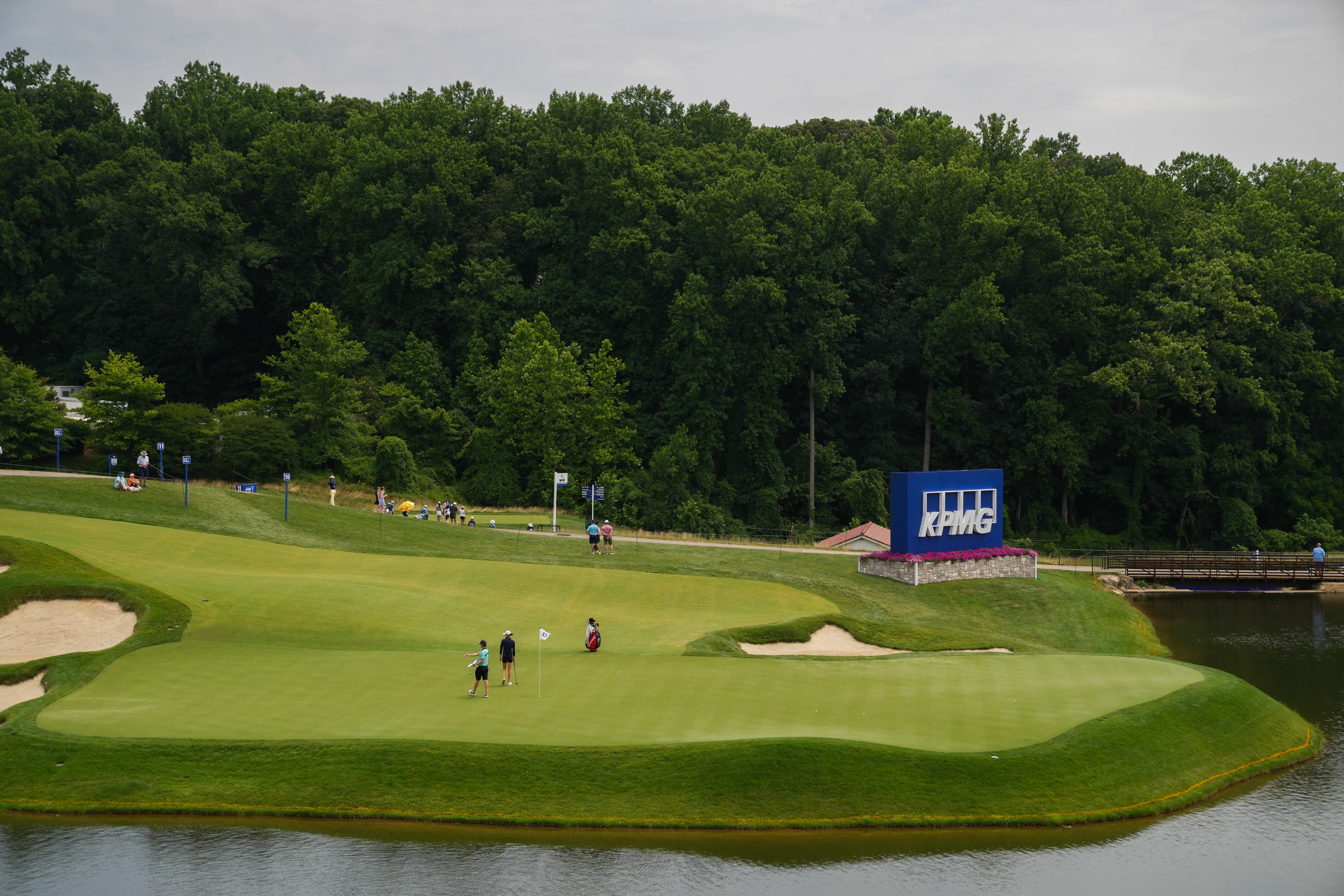 An overview of the 10th hole at the 2022 KPMG Women's PGA Championship at Congressional Country Club on June 22, 2022 in Bethesda, Maryland. (Photo by Darren Carroll/PGA of America via Getty Images)