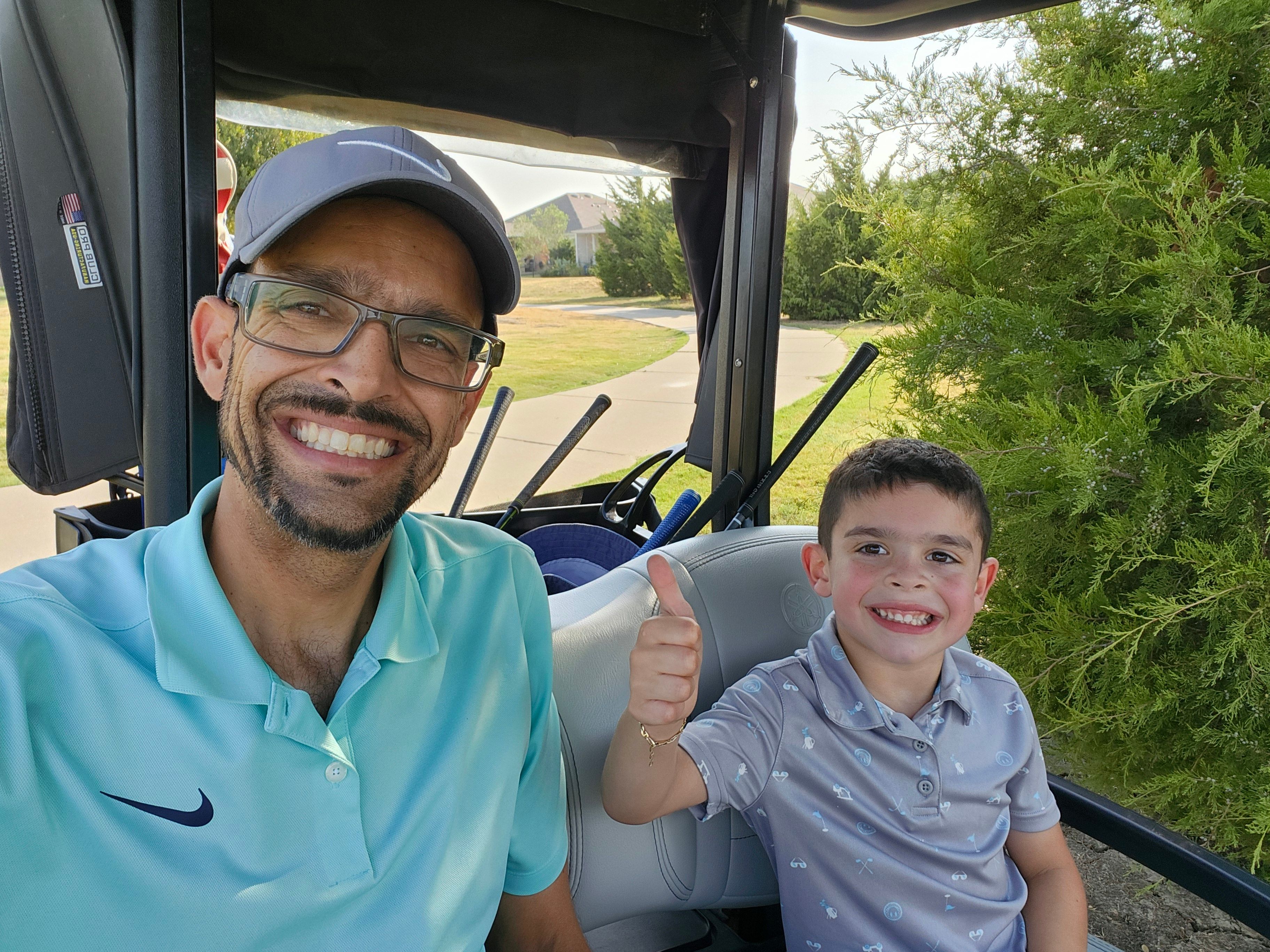 Neal Vaidya and his son, Aidan.