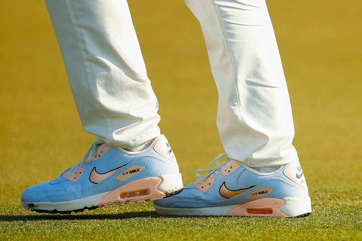 Jason Day sported the seersucker Nike Air Max shoes during the 2021 PGA Championship at Kiawah.