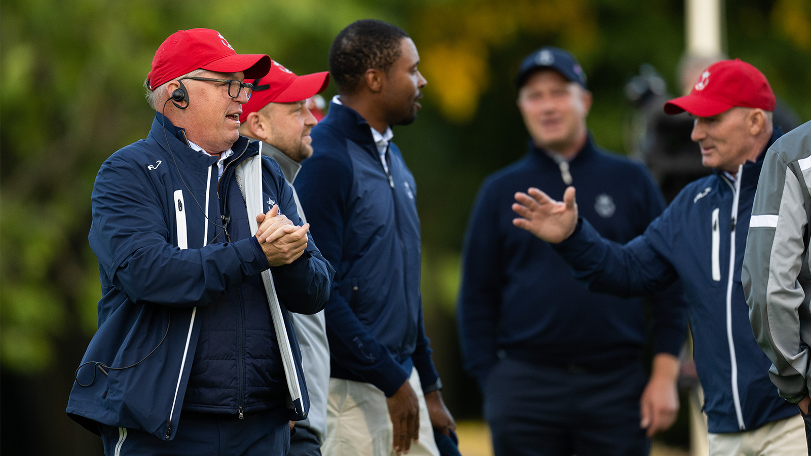 PGA of America President, Jim Richerson during afternoon foursome matches for the 30th PGA Cup at Foxhills Golf Club on September 16, 2022 in Ottershaw, England. (Photo by Matthew Harris/PGA of America)