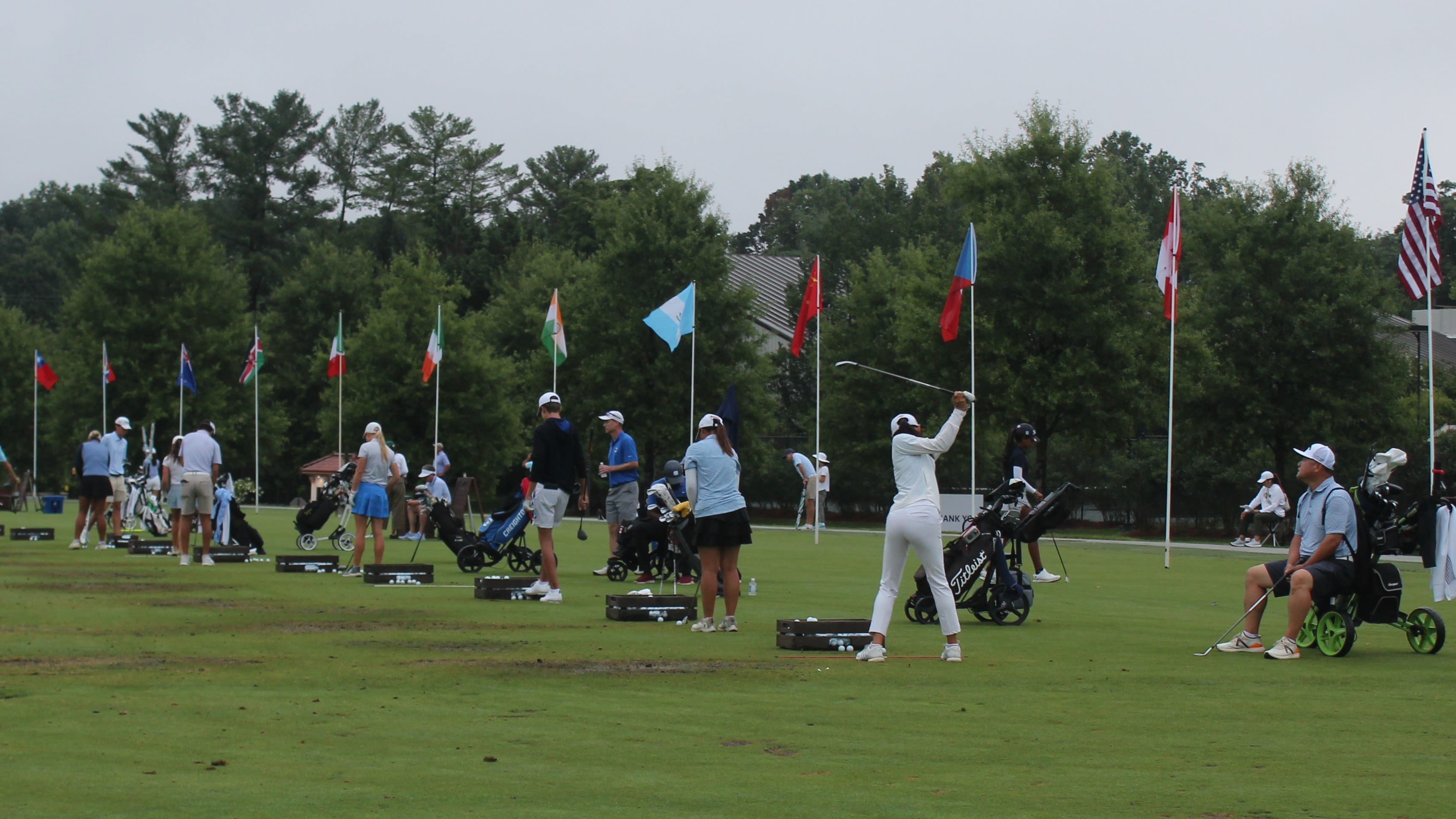 Players prepare for the second round of the 2024 Junior PGA Championships at Congressional Country Club