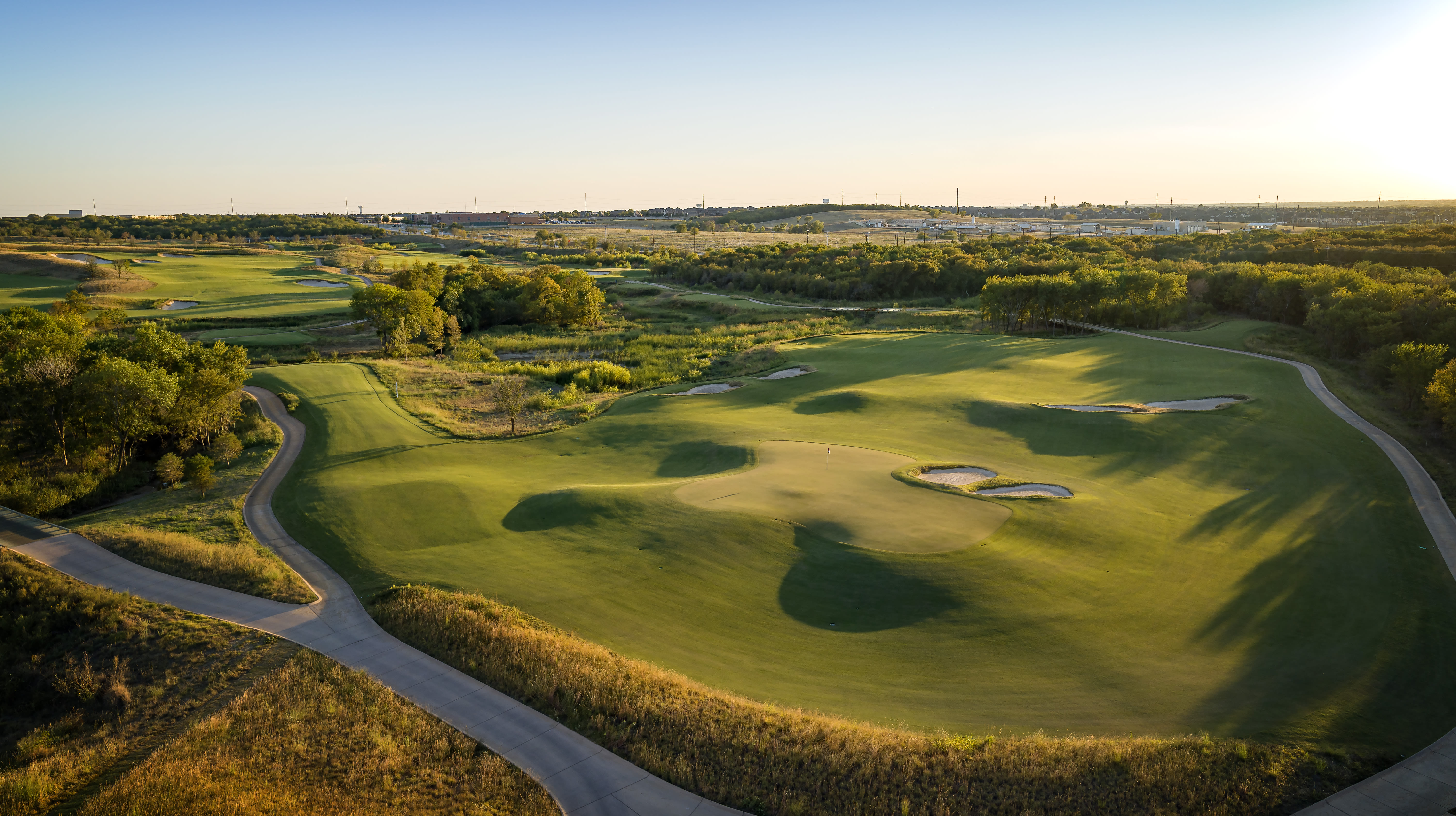 The eighth hole on the Fields Ranch West Course at PGA Frisco.