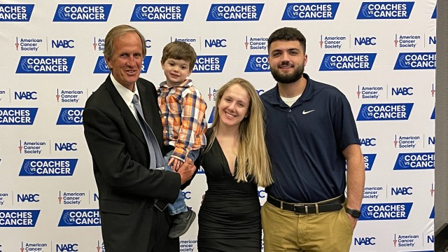 Mark Egly (far left) with his family.