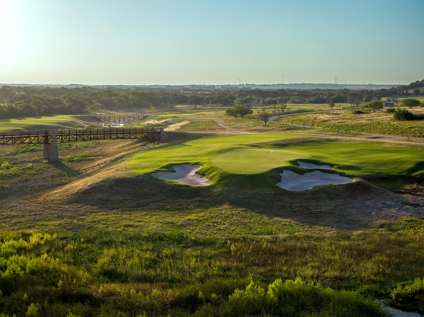 One of the challenging greens at Fields Ranch East. (Evan Schiller Photography)