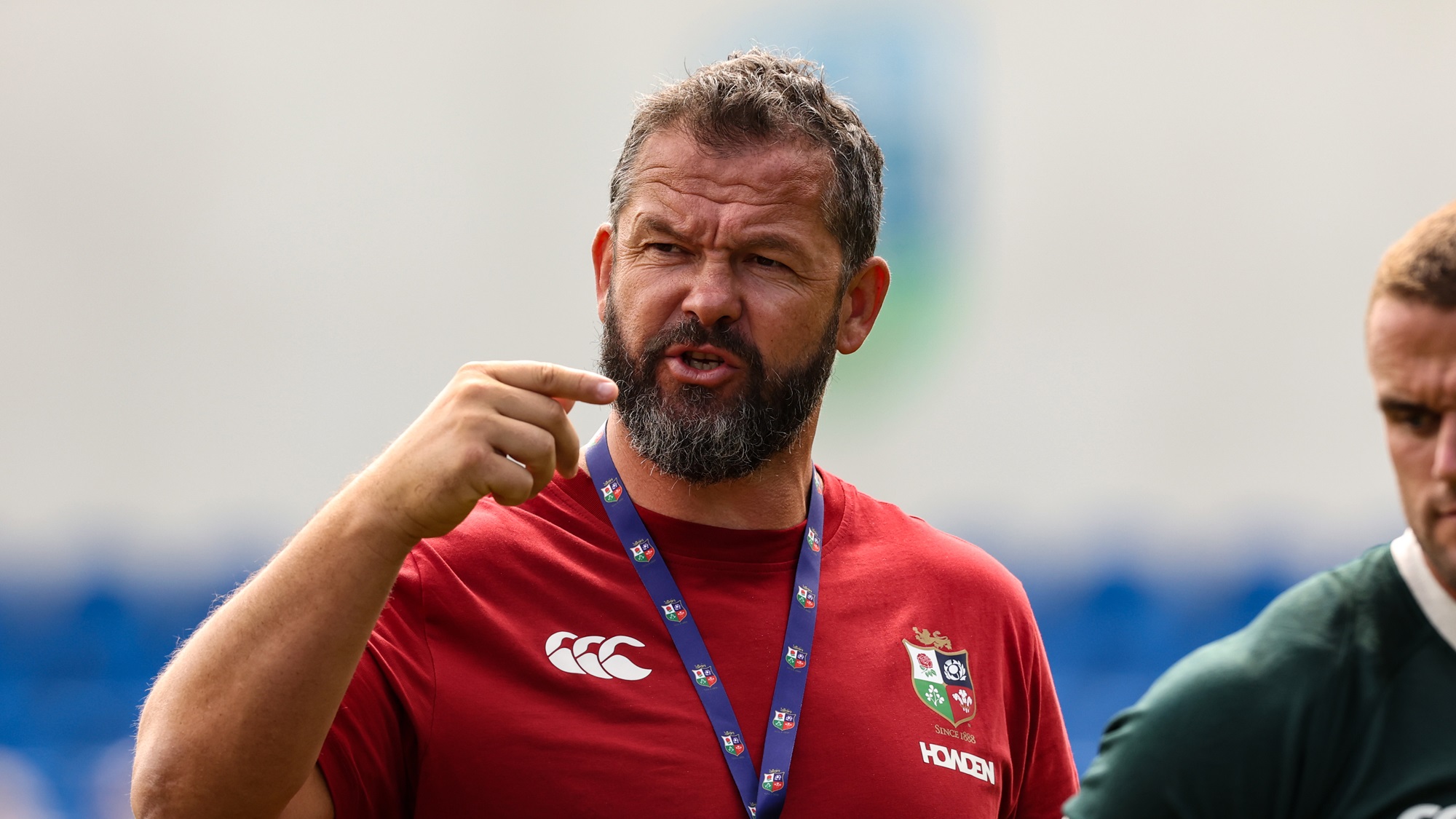 Andy Farrell leads training in Dublin June 17 2025