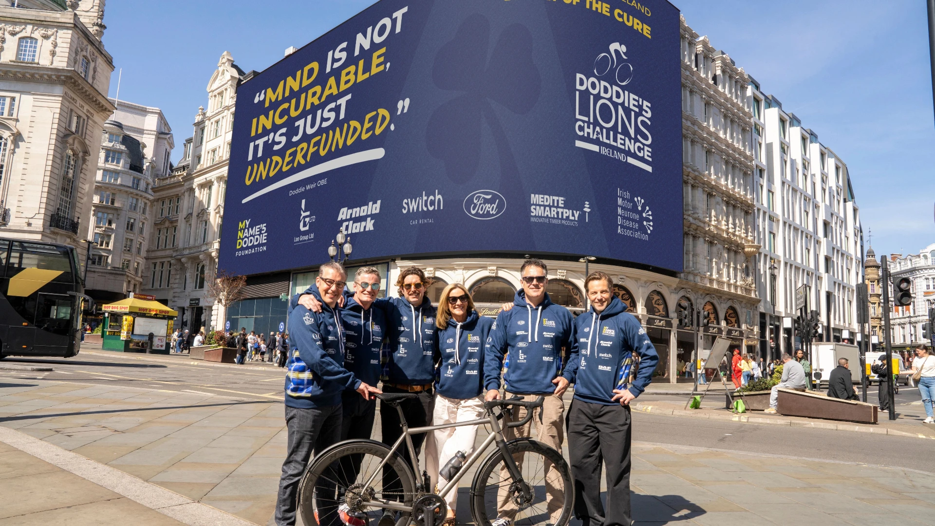 Doddie cycle ride launch