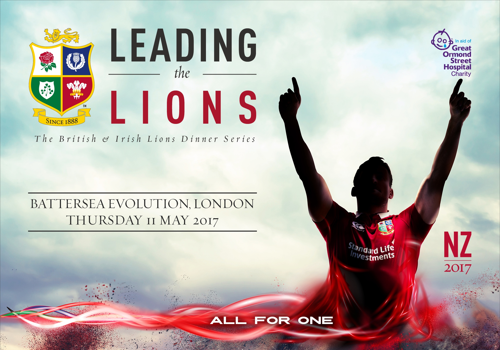 BRITISH & IRISH LIONS PARTNER WITH GREAT ORMOND STREET HOSPITAL CHILDREN'S CHARITY