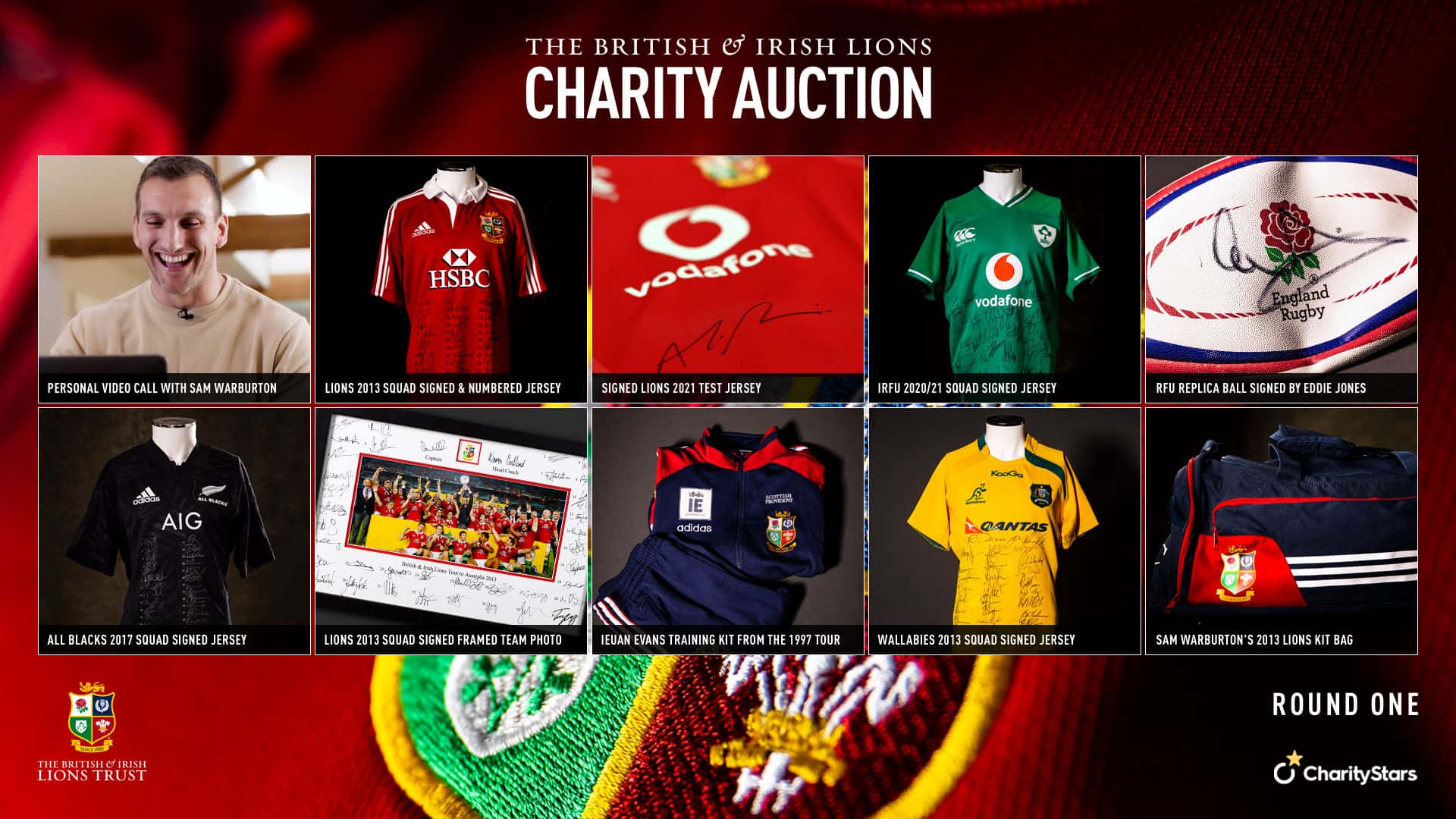 The British & Irish Lions launch first online charity auction