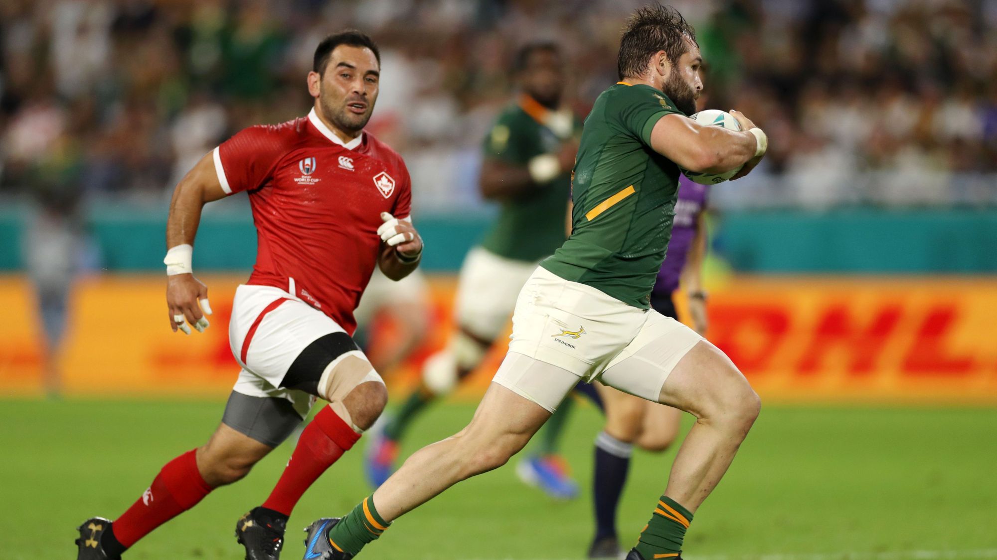 Reinach's record treble puts Springboks into the last eight