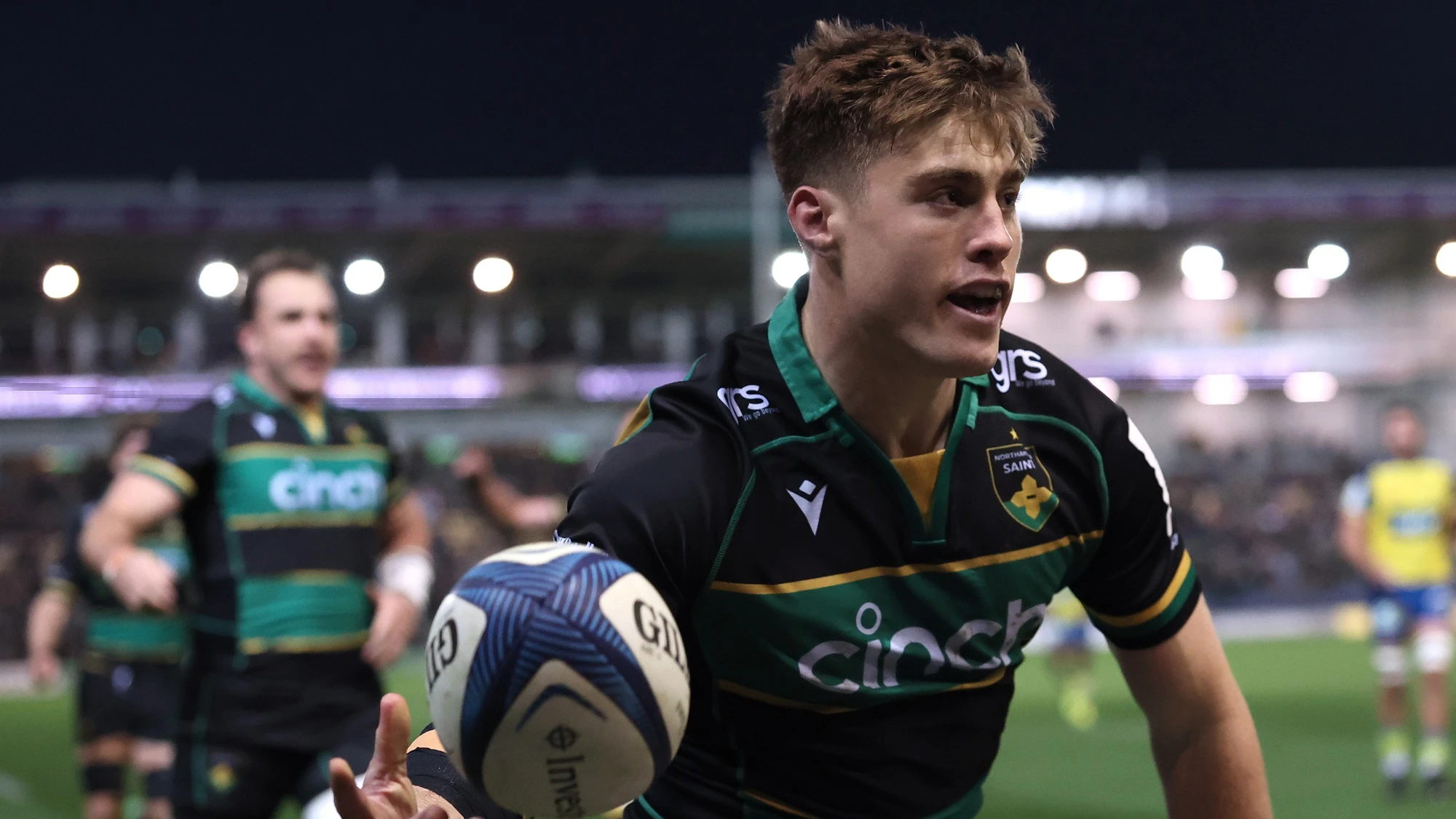 Tommy Freeman Northampton Saints EPCR try 2025