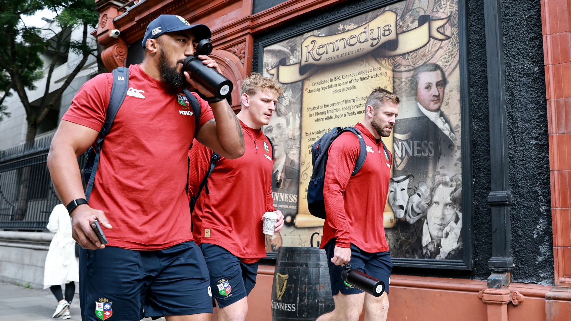 Bundee Aki, Jac Morgan and Elliot Daly take a walk around Dublin
