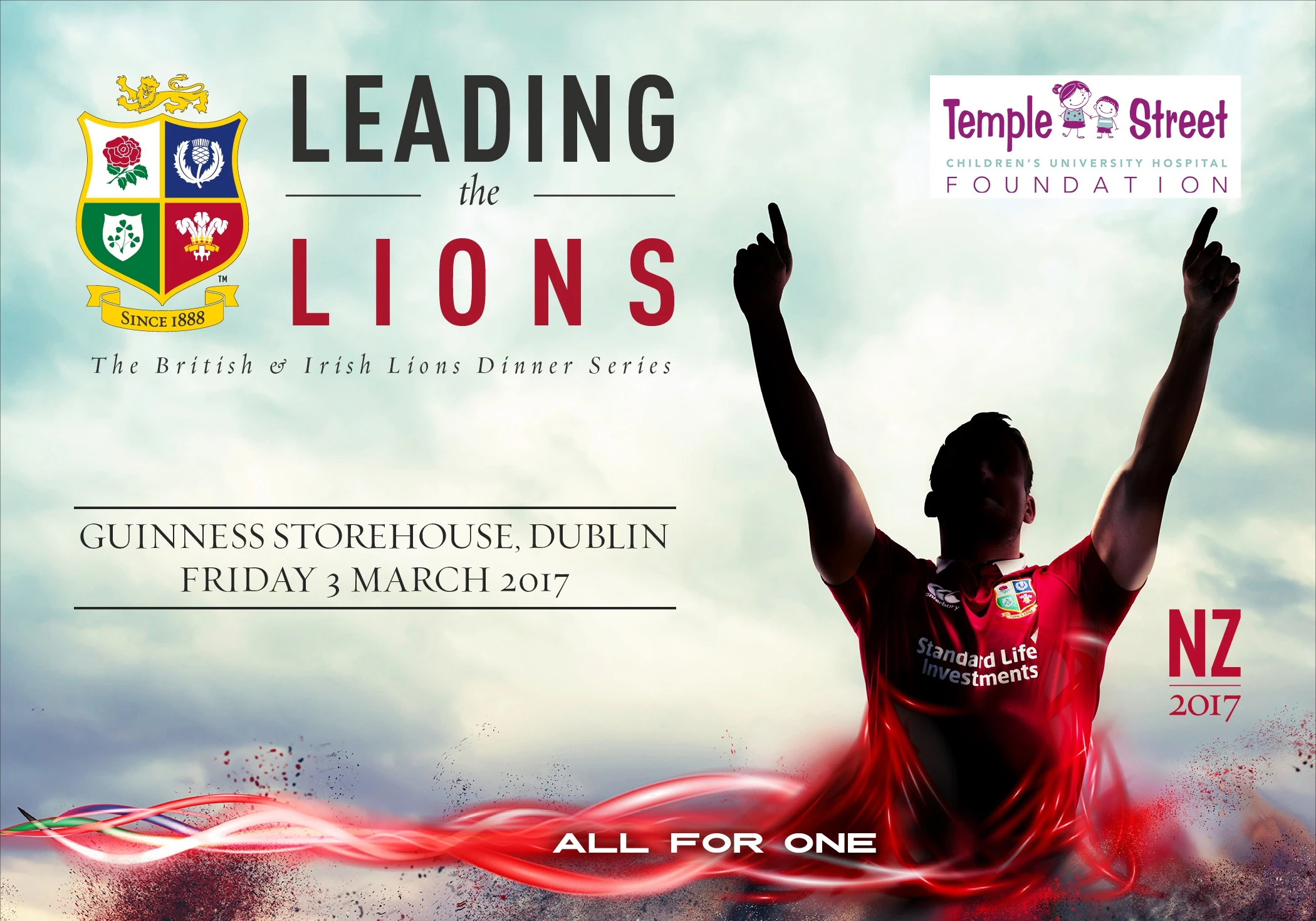 BRITISH & IRISH LIONS PARTNER WITH TEMPLE STREET CHILDREN'S UNIVERSITY HOSPITAL