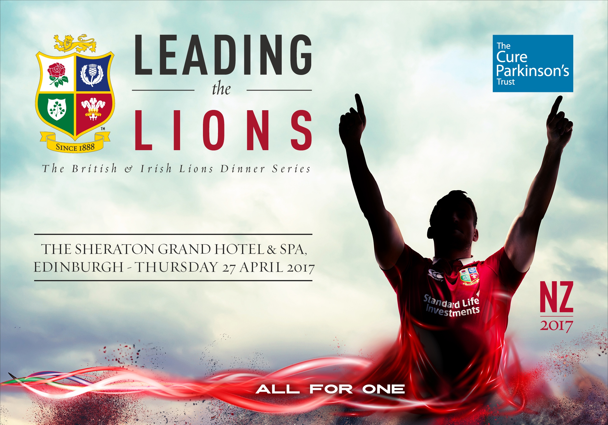 BRITISH & IRISH LIONS PARTNER WITH THE CURE PARKINSON'S TRUST