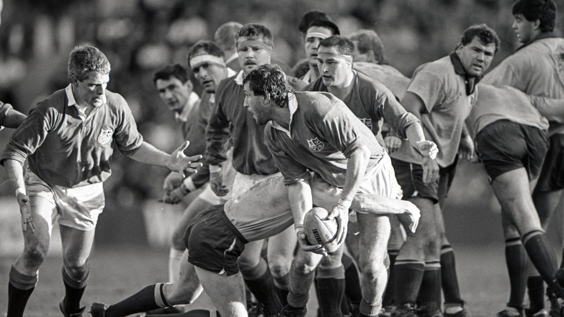 Finlay Calder, Mike Teague and Brian Moore