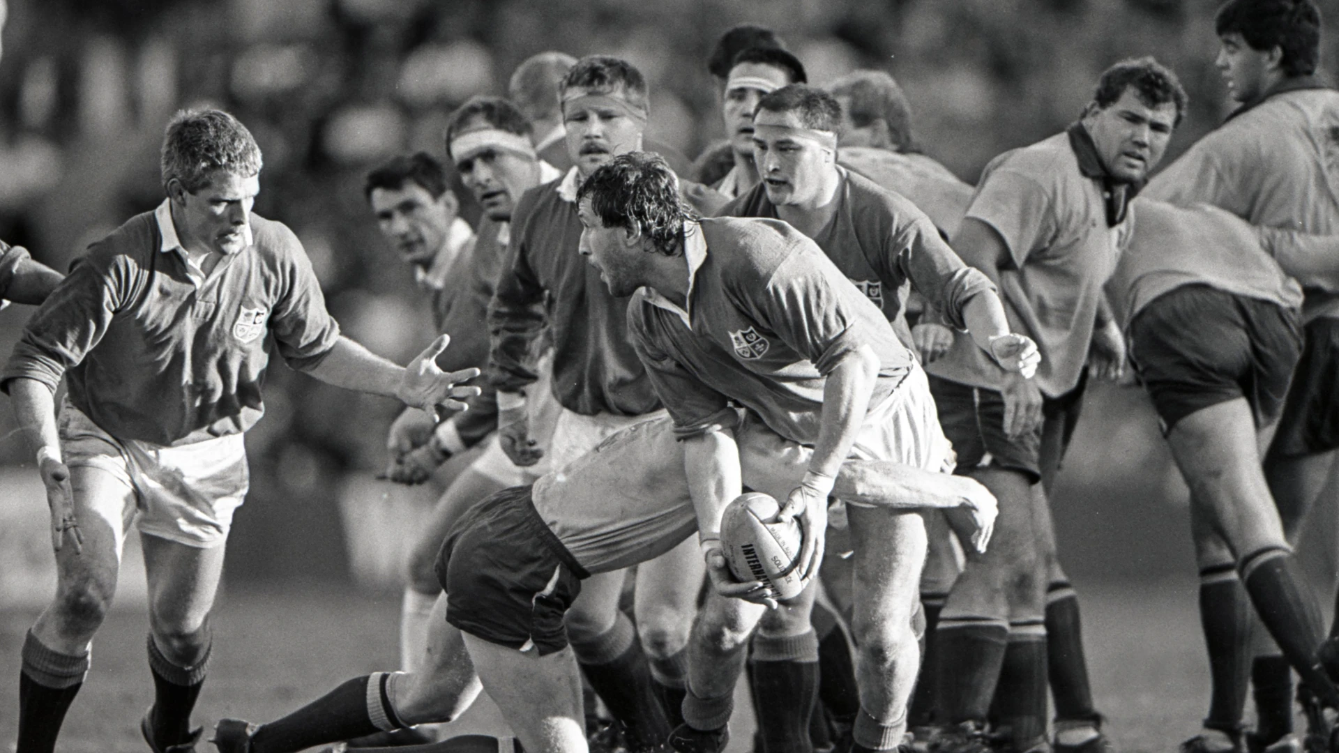 Finlay Calder, Mike Teague and Brian Moore