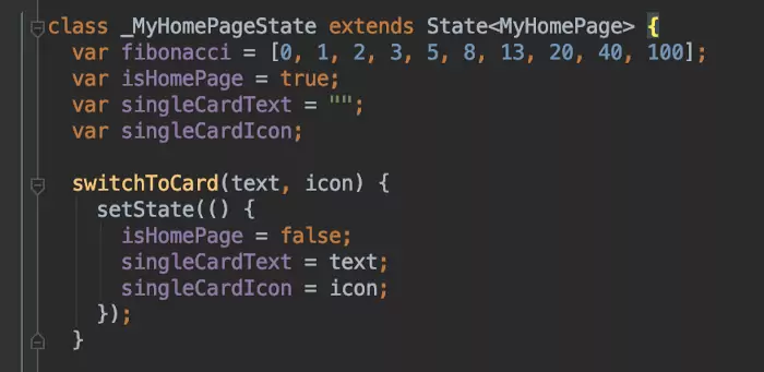 SwitchToCard method and
State