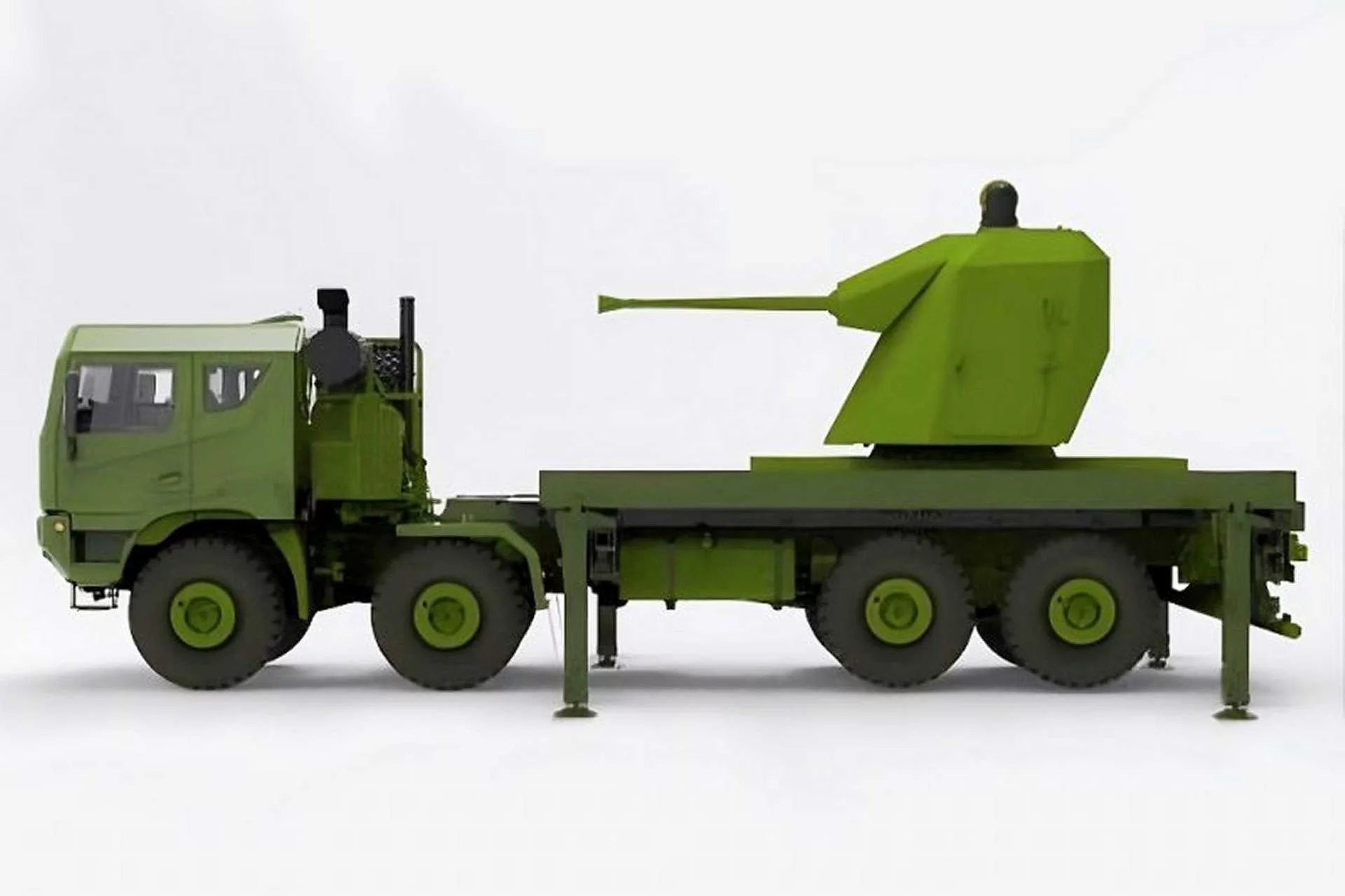 Leonardo Hystrix 40 ADS, το Marlin 40 κινείται στην ξηρά για να αντιμετωπίσει τα UAS. Τα πυροβόλα των 40 χιλιοστών είναι η τελευταία γραμμή άμυνας για να αντιμετωπίσουν τα πλοία πυραύλους ramjet.