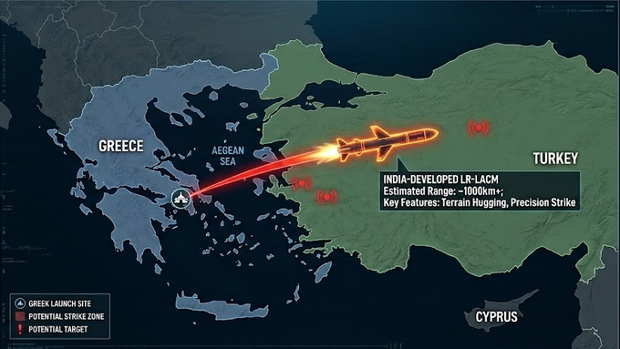 Turkish Media Raises Concerns Over Reports of Greek Interest in India’s LR-LACM Missile 