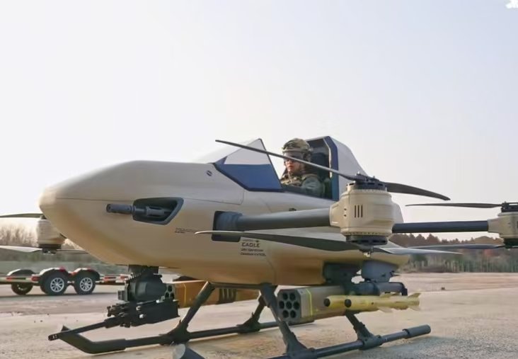 New toys of the PLA  Single seater manned quadcopter with 3 30mm autocannons, a 2x8 tube rocket launcher and 4 Anti Tank missiles  2 weeks express delivery from Norinco Temu, buy 2 get 1 free, no refunds.