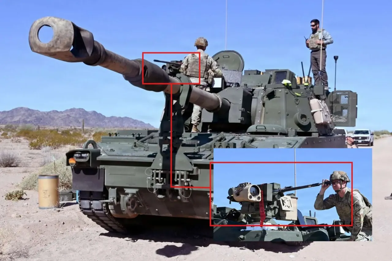 The US Army is testing the LP-CROWS system on M109A7 Paladin howitzers to provide protection to the artillery crew against drones and close-range threats.