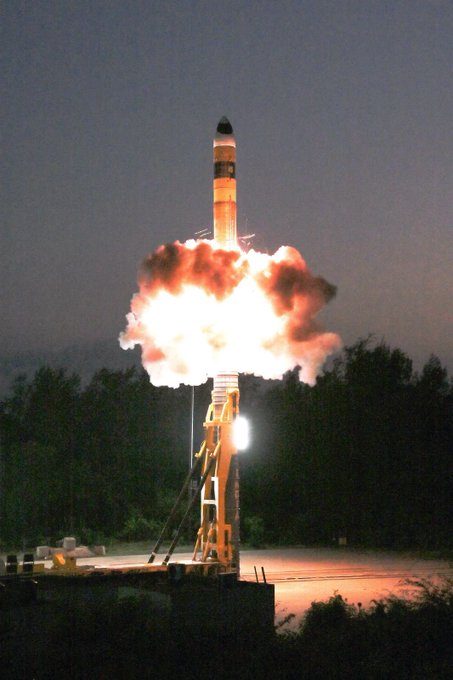 Official Announcement: India Conducts Successful Flight Test of Advanced AGNI Missile with Multiple Independently Targeted Reentry Vehicle System-i.e. multiple warheads. Hot news from India that wants military cooperation with Greece.
