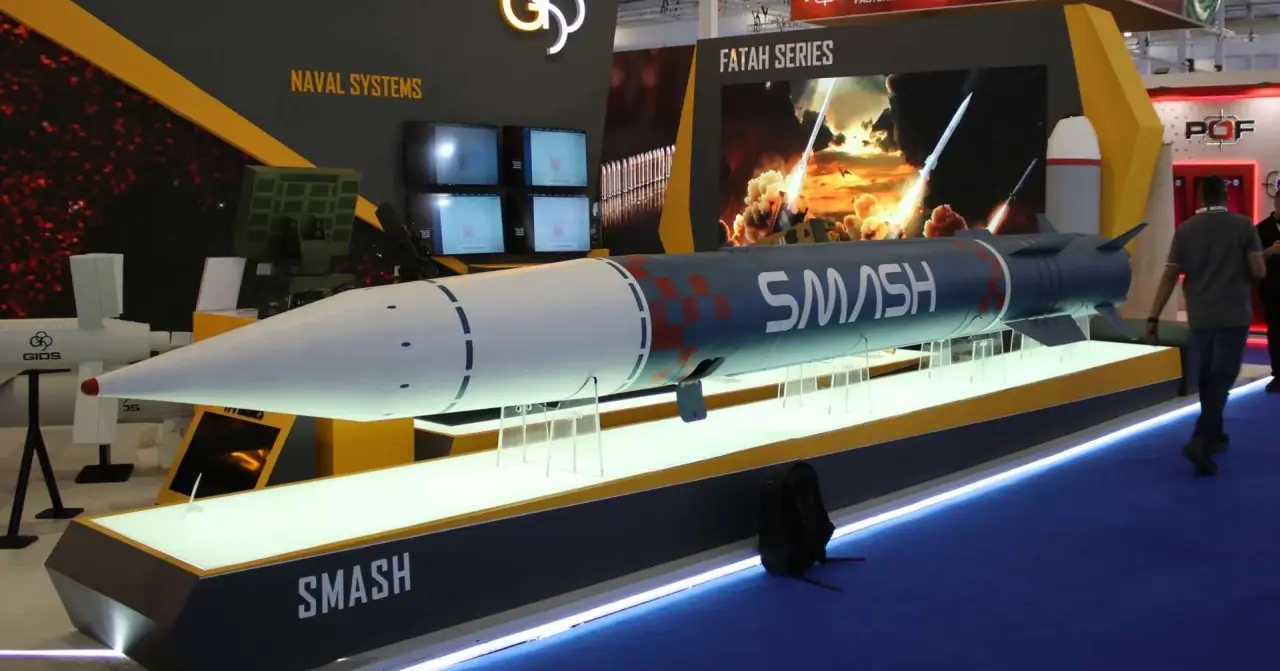 Pakistani company GIDS has unveiled a hypersonic anti-ship ballistic missile at the WDS 2026 exhibition in Riyadh. SMASH missile (export designation P282), indicating that it is also capable of operating effectively against ground targets