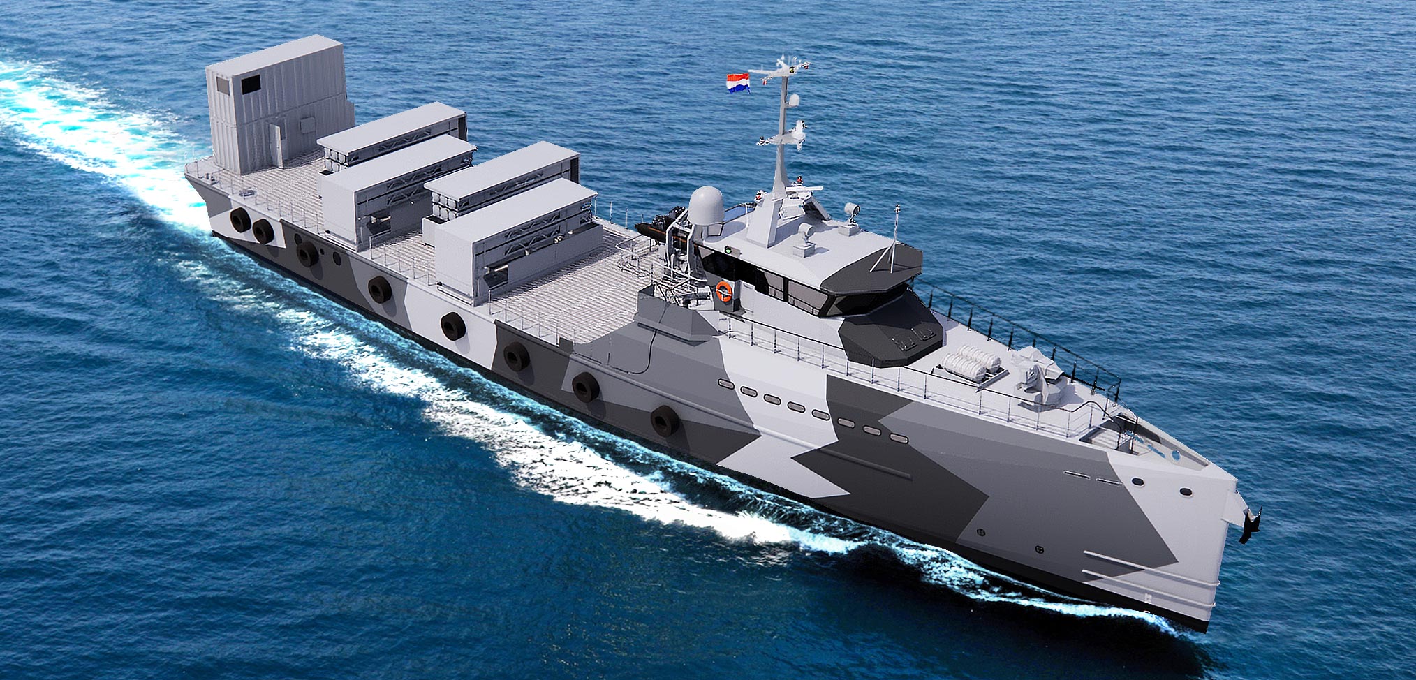 In the spotlight: the concept of the Dutch multi-purpose support ship, a LUSV referred to as a Multi-purpose Support Ship (MSS). First, we will examine the design, describe its characteristics and the weapons systems it has