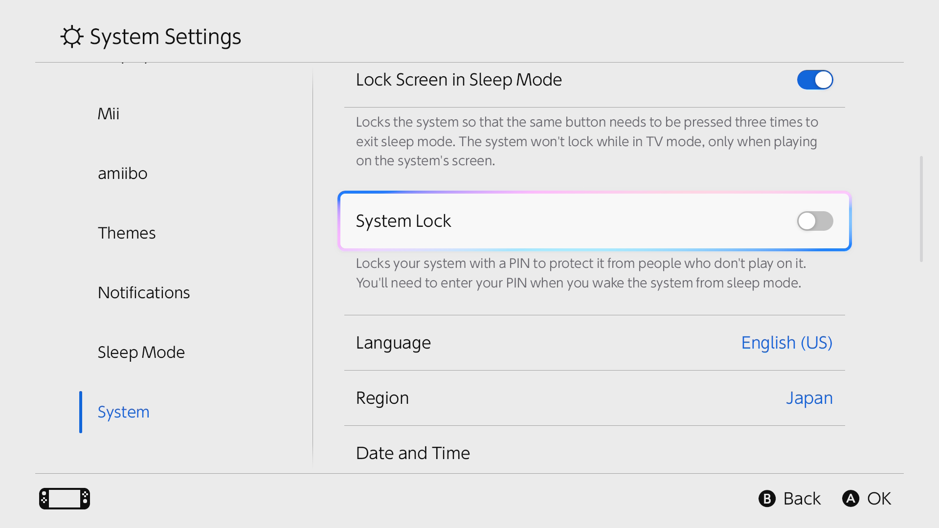 System One Lock Enabling System Lock | Nintendo Switch 2 Support | Nintendo Support