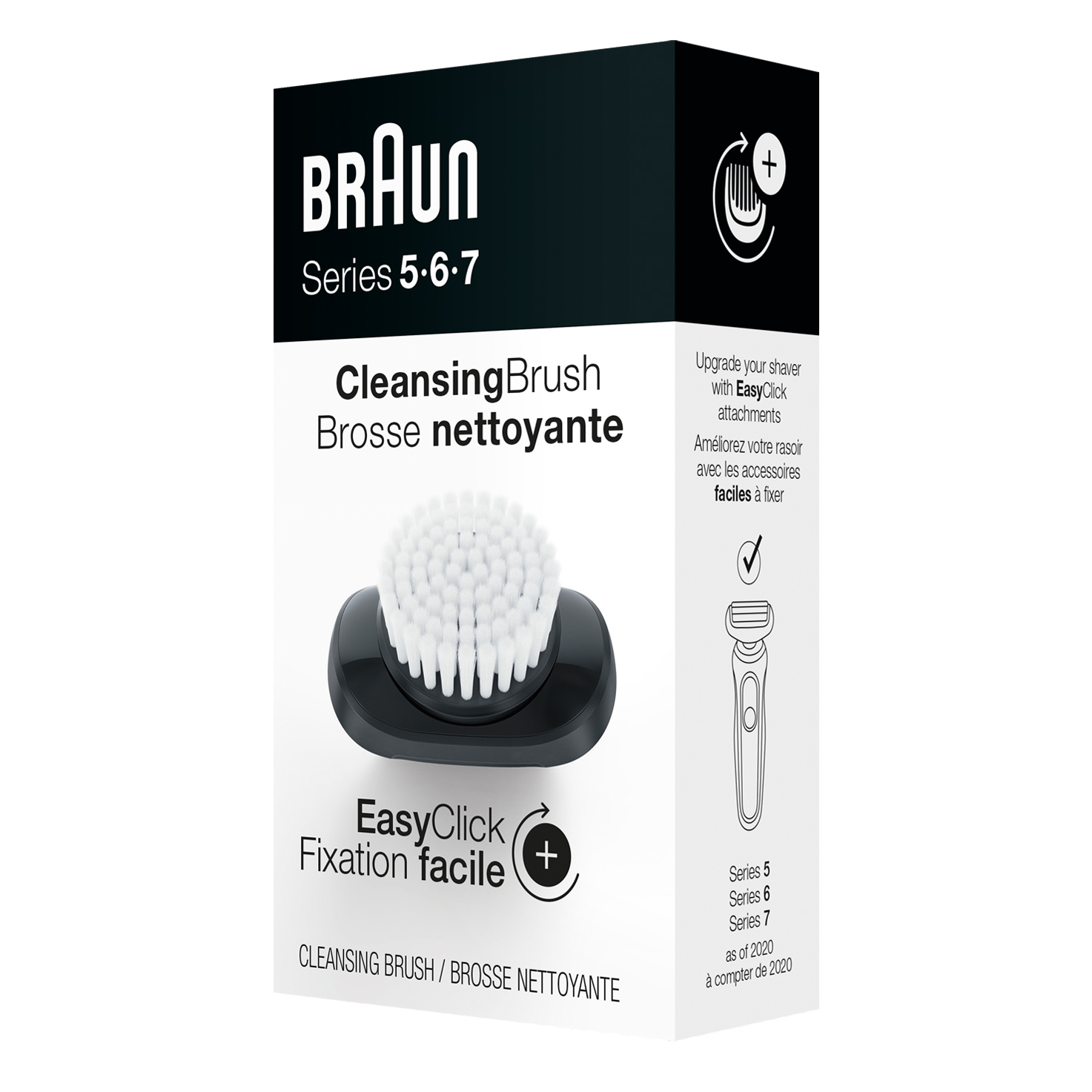 EasyClick Cleansing Brush attachment for Braun Series 5, 6 and 7 electric shaver 