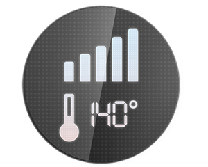 Wyświetlacz z indywidualnie ustawianym poziomem temperatury Wyświetlacz z indywidualnie ustawianym poziomem temperatury