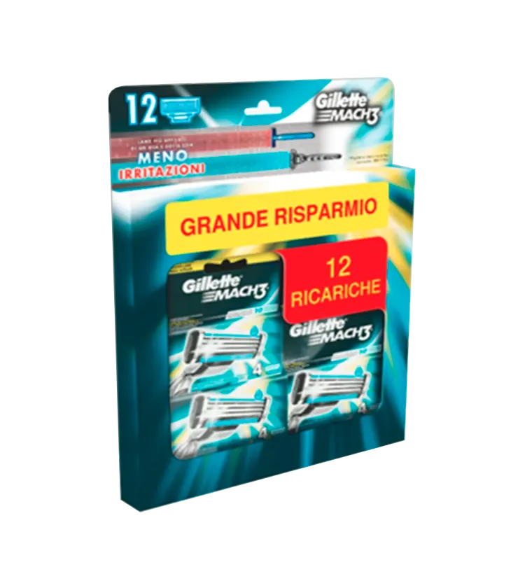 Gillette MACH3- Maxi Formato 12 Ricariche MACH3