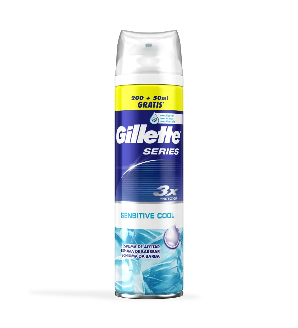 Espuma de barbear sensível da série Gillette