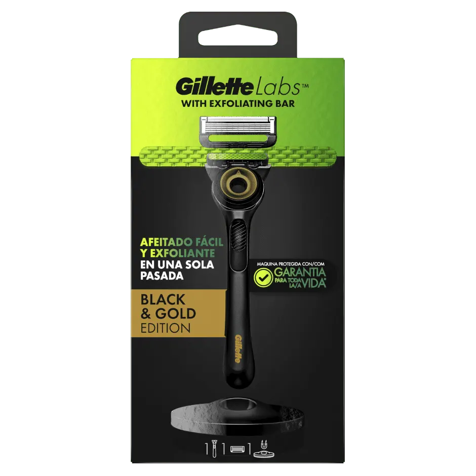 Gillette Labs Com Máquina De Barbear Com Barra Exfoliante, 1 Cabo - 1 Recarga