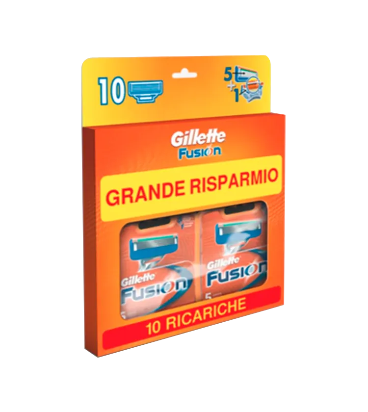 Gillette Fusion- Maxi Formato 10 Ricariche Fusion