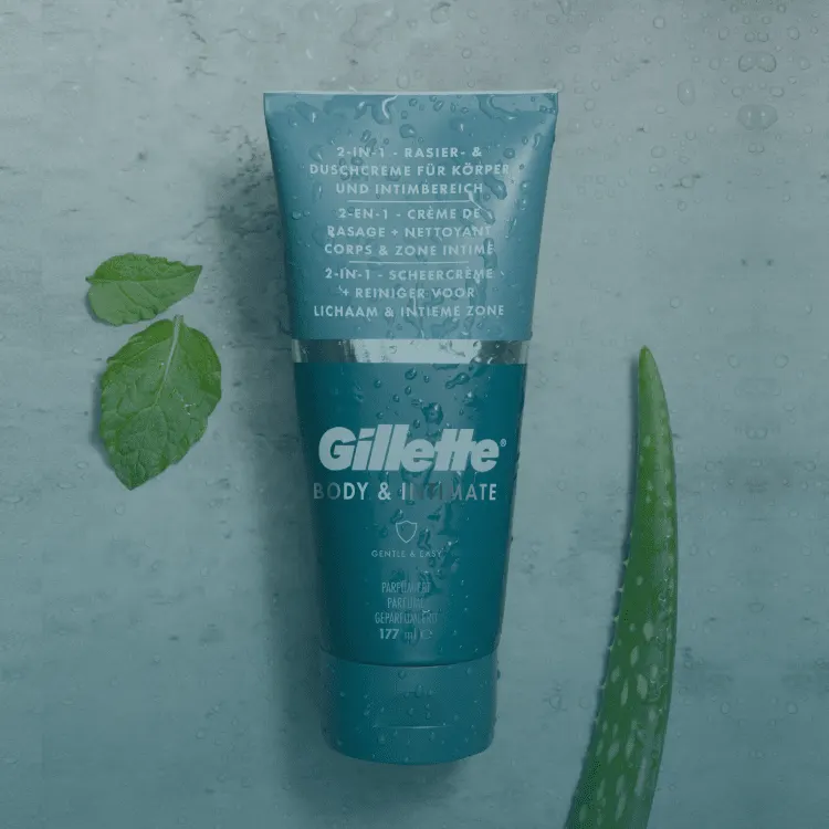 Gillette INTIMATE Schaamhaarscheercrème en reiniger