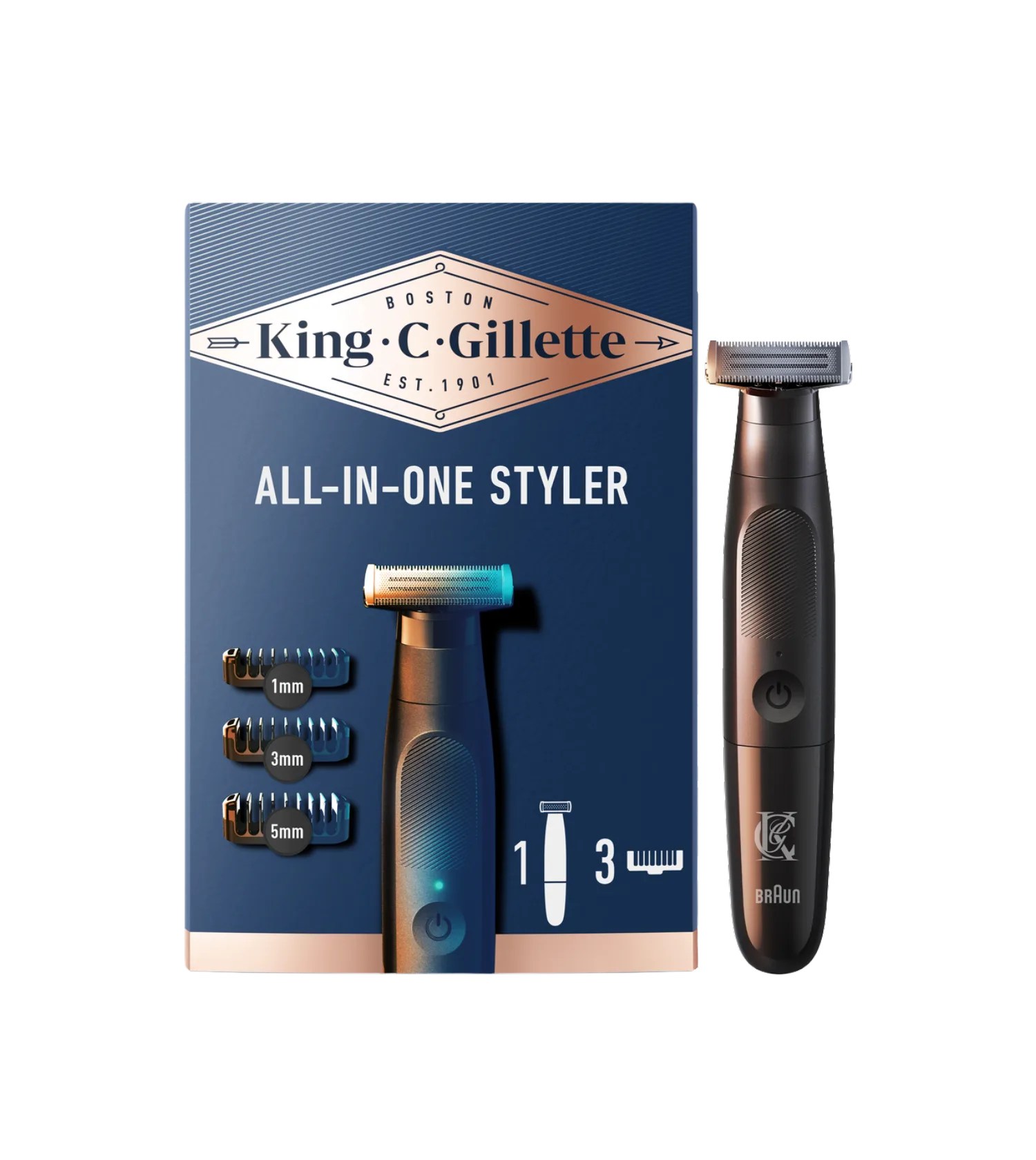 King C. Gillette Men’s Style Master Aparador Barba Curta no cartão do produto exibido no artigo