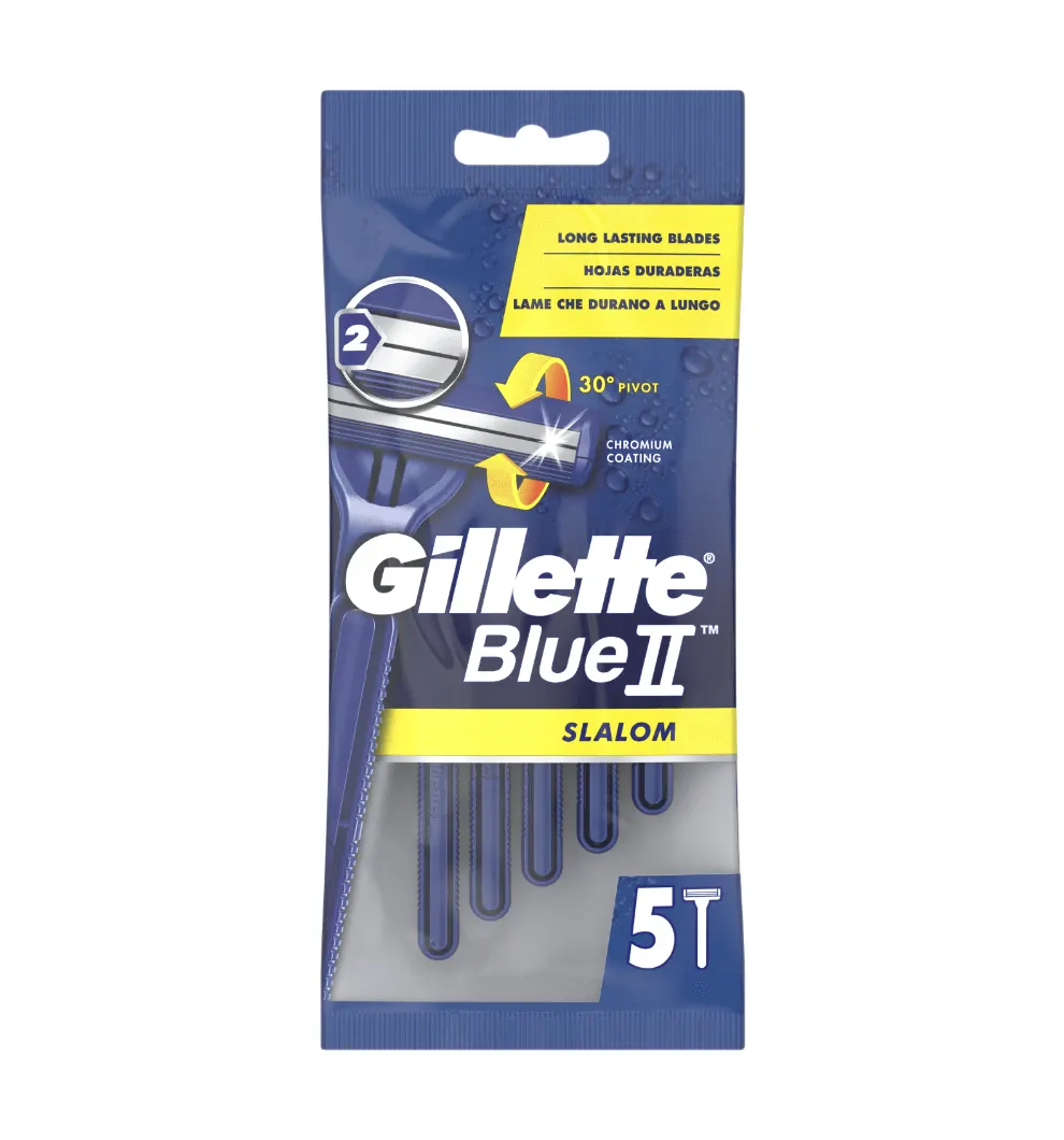 Ανδρικό ξυραφάκι μιας χρήσης Gillette BlueII Slalom - συσκευασία 5 φυσιγγίων